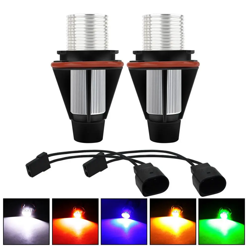 2Pcs  Error Free Angel Eye Halo Ring Marker Side Light LED Bulb For BMW E39 5W E53 E60 E61 E63 X5