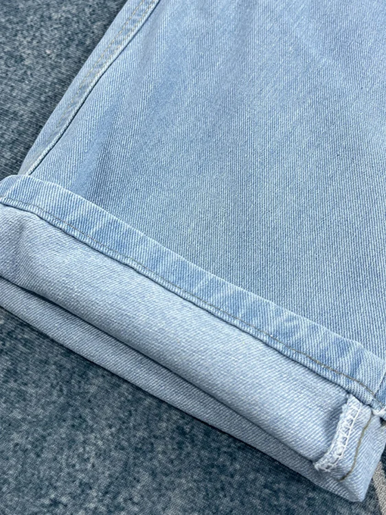

Spring Thin Mens Classic Straight Leg Jeans Loose Fit Casual Cotton Breathable Comfortable Straight Tube Trousers