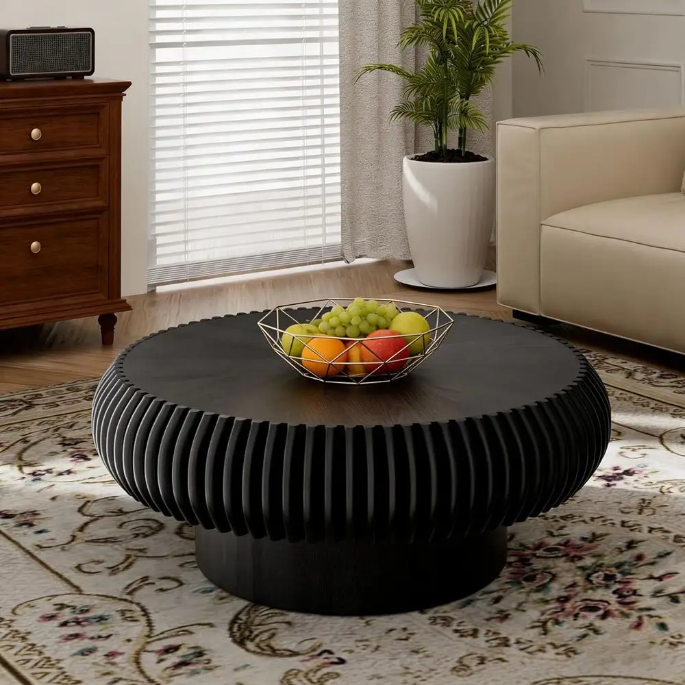 

Contemporary Round Coffee Table for Living or Entertainment Spaces