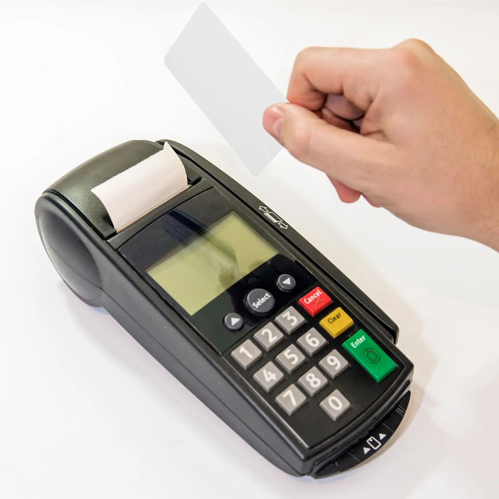 10 pezzi di pulizia per carte, lettore di carte vuote, detergente riutilizzabile per carte di credito, detergente per terminali POS, scheda di pulizia della stampante