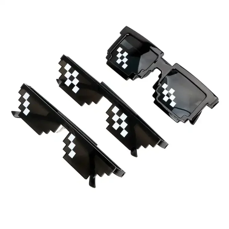 新しいモザイクメガネ二次元サングラスゲーム漫画人格ピクセルサングラス軽くて便利な視覚的明瞭さ