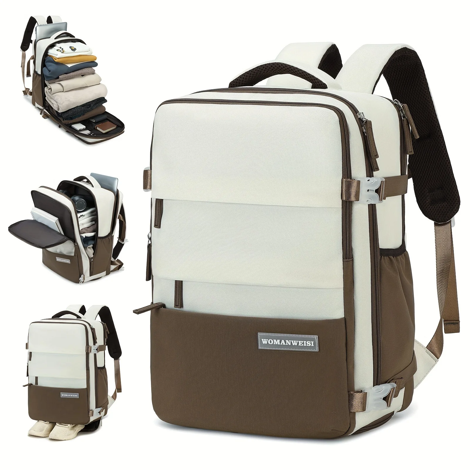 Premium Flight Approved Carry On Backpack Men's Expandable Oxford Duffel,t Casual Bag for Business Travel & Weekend Adventures