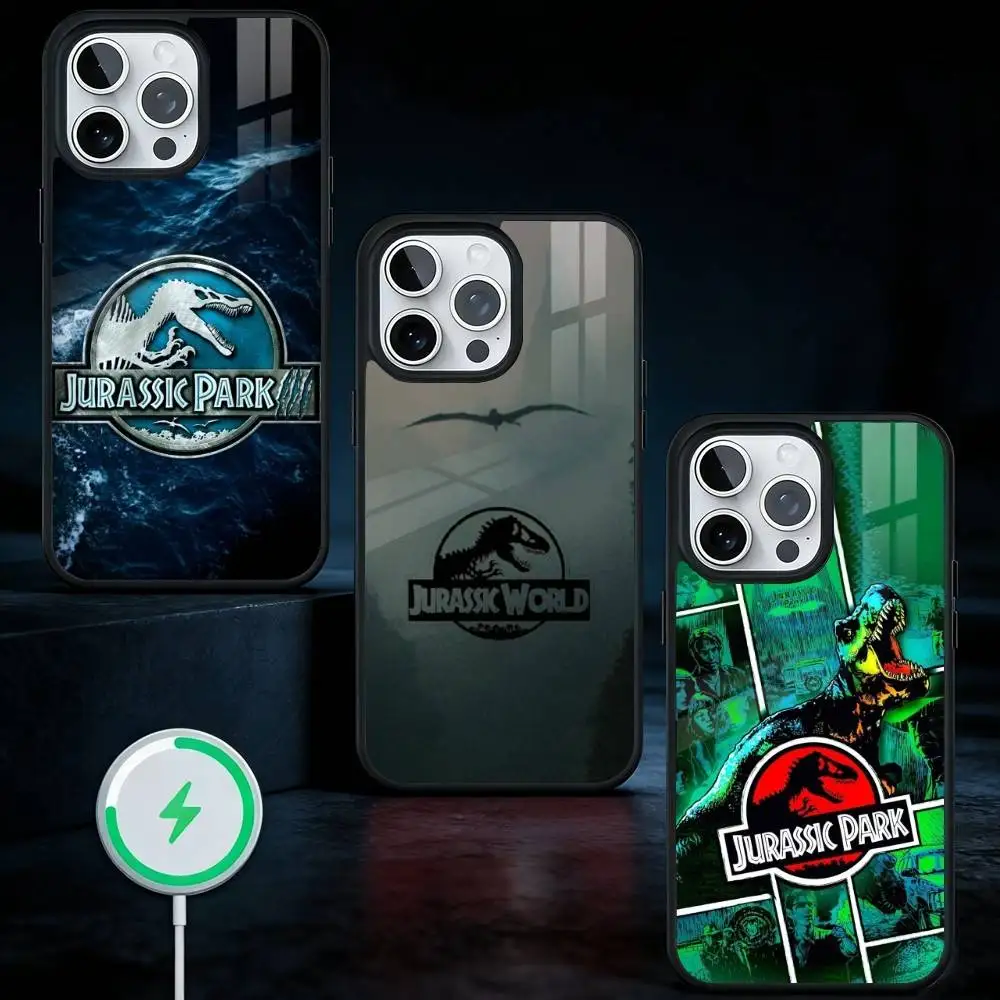 

J-Jurassic Park Dinosaur World Phone Case For iPhone17,16,15,14,13 Plus,Pro Max Magnetic For Magsafe Wireless Charging