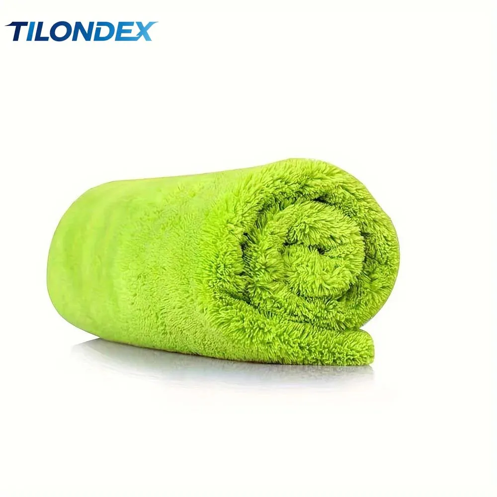 

TILONDEX 1/2PCS 40x40cm Fluffy Long-Pile Microfiber Auto Cleaning Towel Super Absorbent Car Drying Cloth