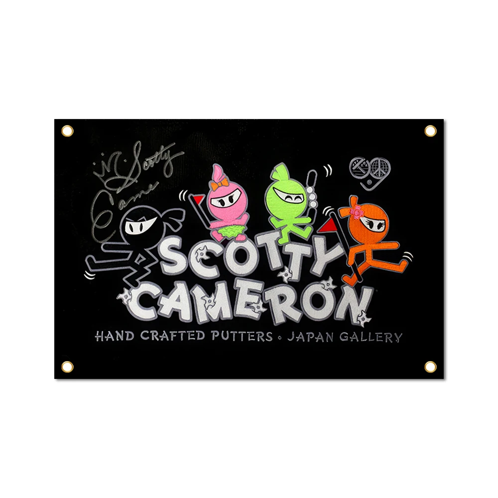 Golf S-ScoTTY C-CameRONS Anime Digital Printed Flag Tapestry Creative Pattern Photo Living Room Wall Art Party Outdoor Decor