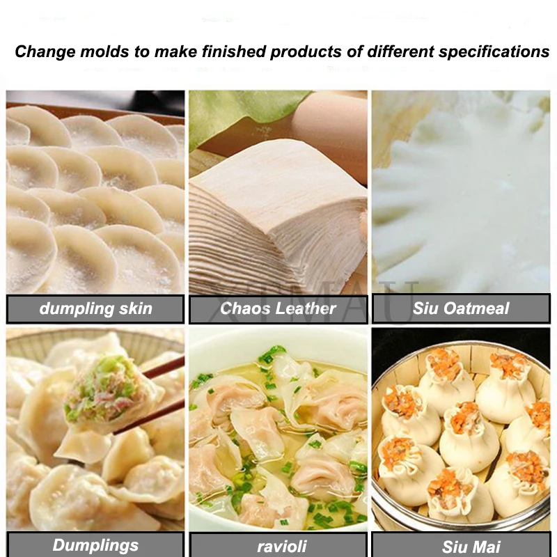 Lmitation Handmade Dumpling Skin Machine Commercial Rolling Machine Wonton Machine 220V/110V Dough Machine