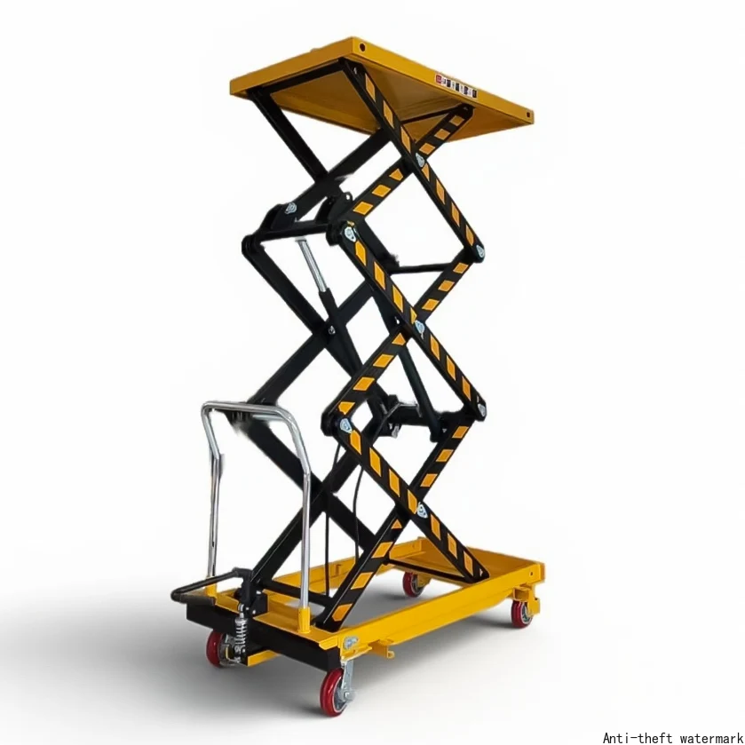 2026-500kg Manual Scissor Lift Platform, Adjustable Hydraulic Lift Platform, Mobile Electric Small Model,Factory Direct Sales