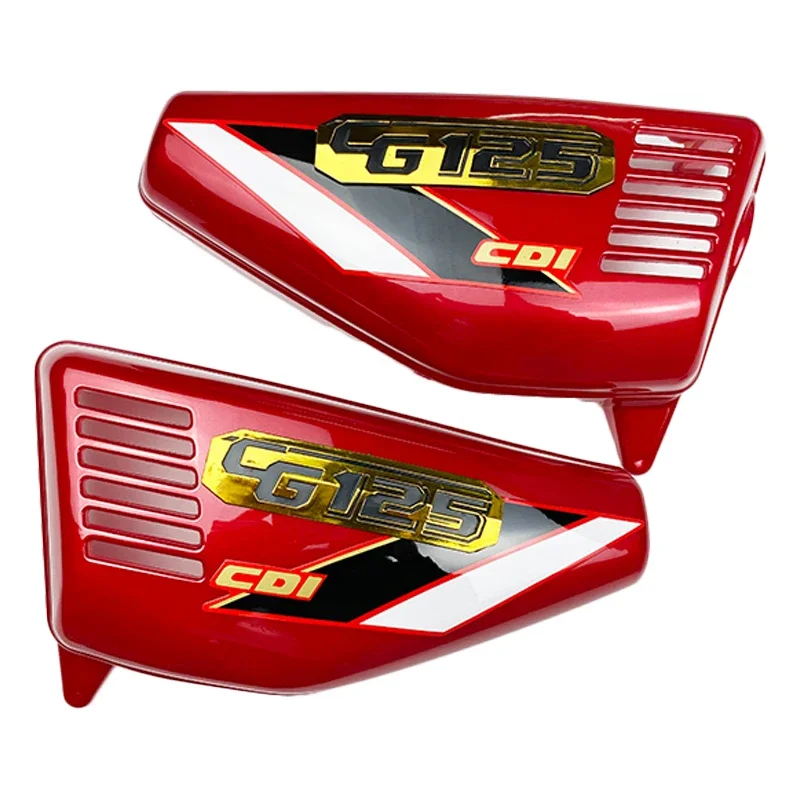 

1Pair of Motorcycle Plastic Side Covers Set for Honda Lifan Dayang Loncin Haojin CG125 CDI125 Right Left Battery/Tool Panels