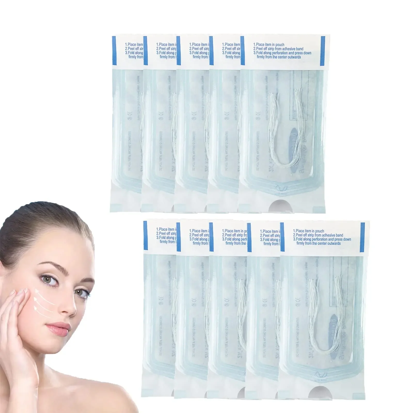 Absorbable Anti-wrinkle Face Filler Lift Firming No Needle Gold Protein Line  Collagen Thread Anti-Aging Facial Serum