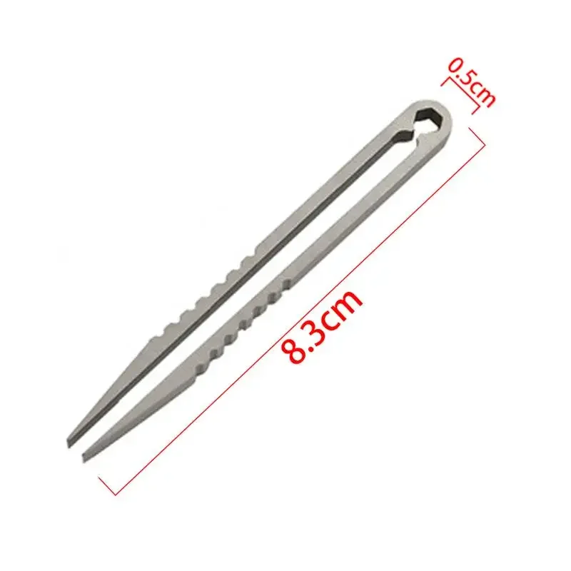 Titanium Tweezer Clamp Pick Up Clip Precise Grip Fish Bone Grab Splinter Hair Removal Eyelash Remover Eyebrow Plier Makeup Tool