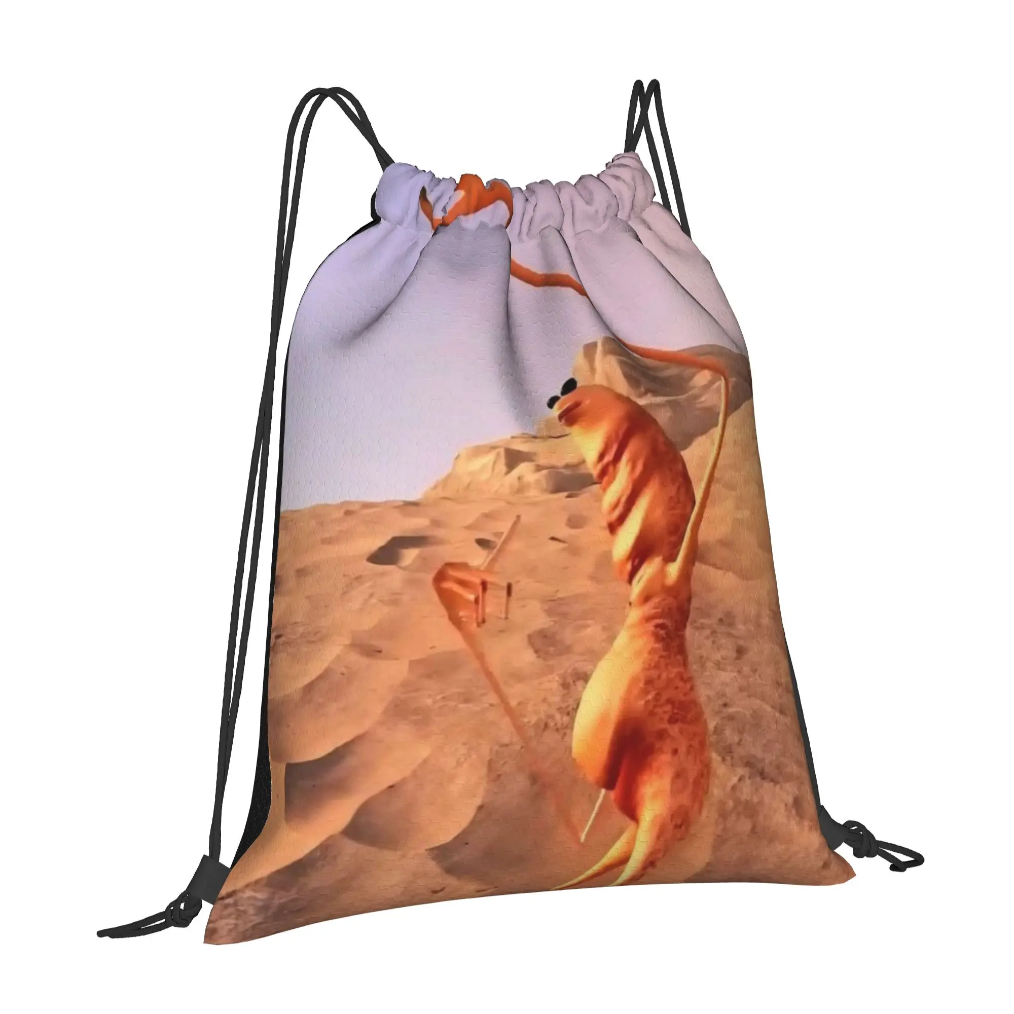 Marcus The Worm 8 Marcus The Worm Multi-function Pocket Men Women Storage Backpack Teenager Travel Bag Print Drawstring Bags