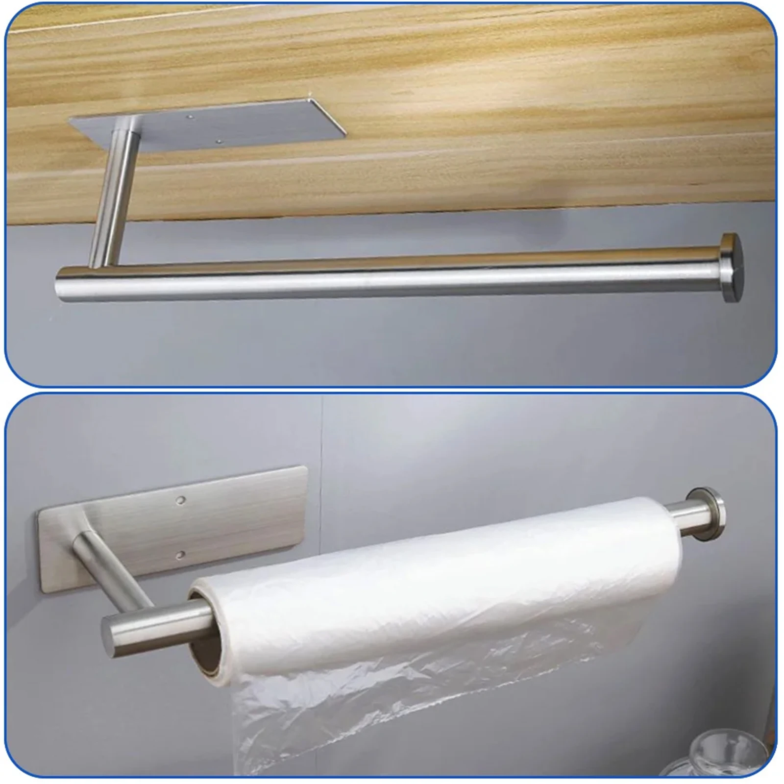 Stainless steel tissue holder, kitchen, bathroom, toilet paper holder, wall mounted, tissue storage roll paper holder