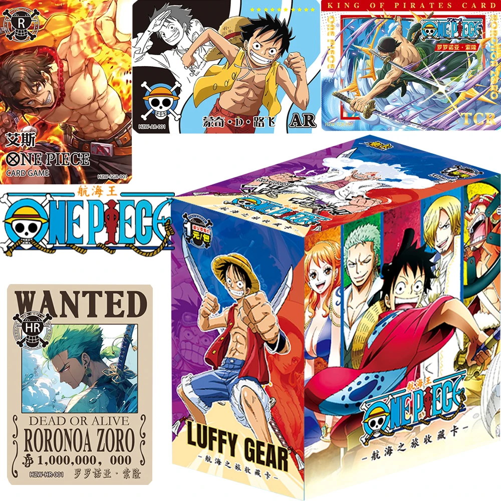 Japanese Anime One Piece Collection Cards Adventure on Sea Character Monkey D. Luffy Sabo Themed Portrait Cards Kids Xmas Gifts