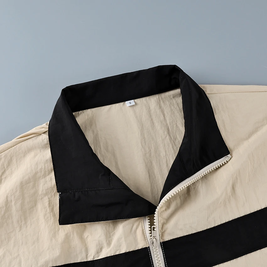 Linad Street Chic Khaki Stand Collar Zipper Jackets 2026 Casual Long Sleeve Outerwear Female Fashion Loose Coats For Woman New 119 Se3a28ff63744409092d6102c7c4c8158d