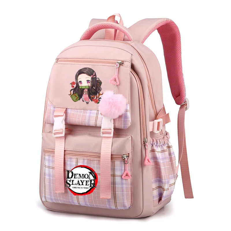 Anime Demon Slayer Backpack for Girl Boy Anime Printed Bookbag Women Bag Student Teenager Children Knapsack Schoolbag Rucksack