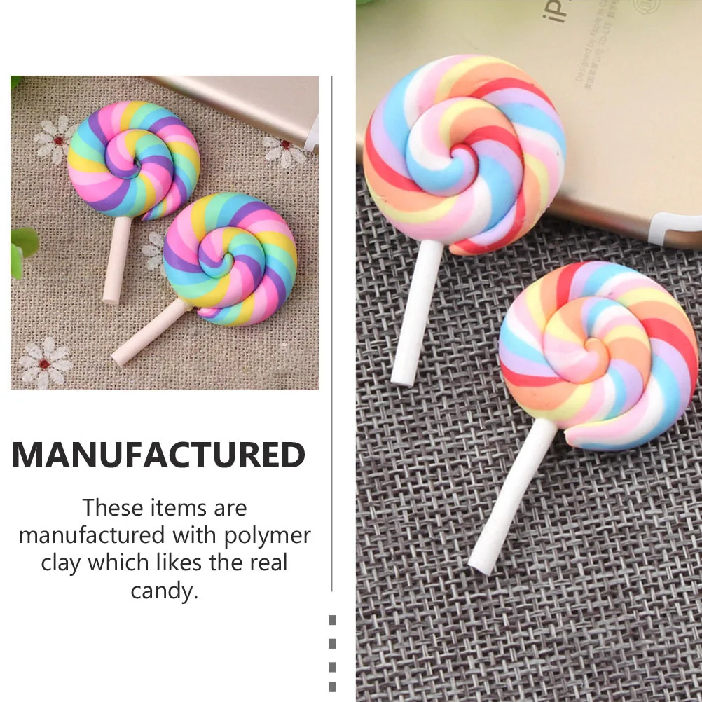 20 قطعة المشهد الصغير الحلي ثلاثية الأبعاد محاكاة مصاصات بوليمر كلاي ديكور Diy بها بنفسك الحرف قلادة هاتف مشهد مصغر الديكورات #6