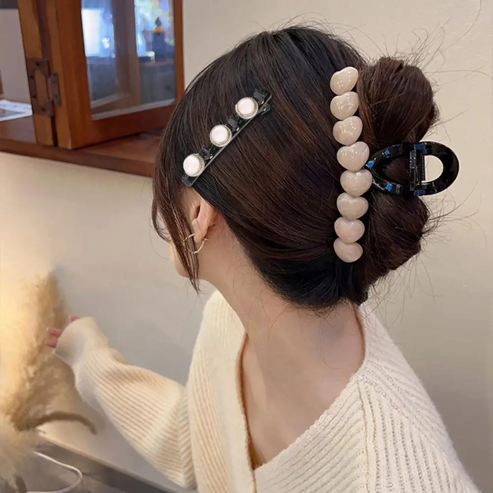 Sparkling Hair Pin Double-Layer Hair Clip Rhinestone Flower Bang Hairpin Non-slip Teeth Sparkling Shine Hair Accessory