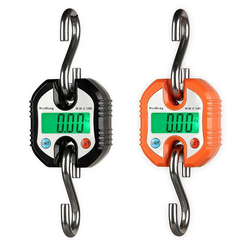 

Mini Hanging Scale Heavy Electronic Digital Scales Stainless Steel 150kg 50g Luggage Scale Loop Weight Balance with Hook