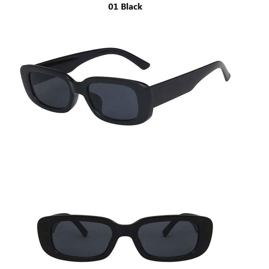 28PCS Kleine Rechteck Muster Sonnenbrille Für Frauen Vintage Marke Designer Quadrat Sonnenbrille Weiblichen Brillen Anti-glare UV400 – Detail 15