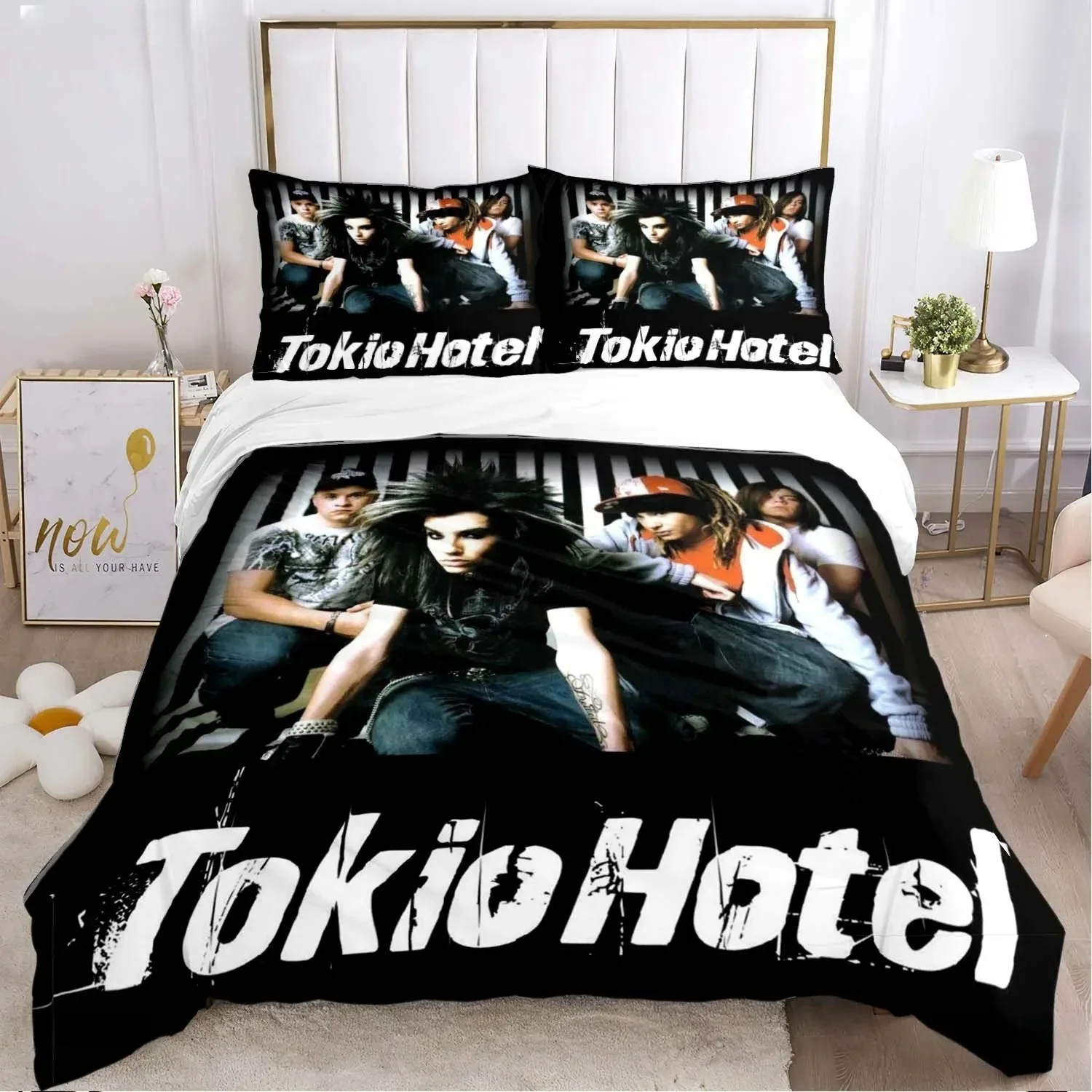 غطاء لحاف طوكيو فندق الفرقة المخدة طقم سرير صبي فتاة غرفة نوم الديكور الأطفال هدية واحدة مزدوجة كبيرة الحجم