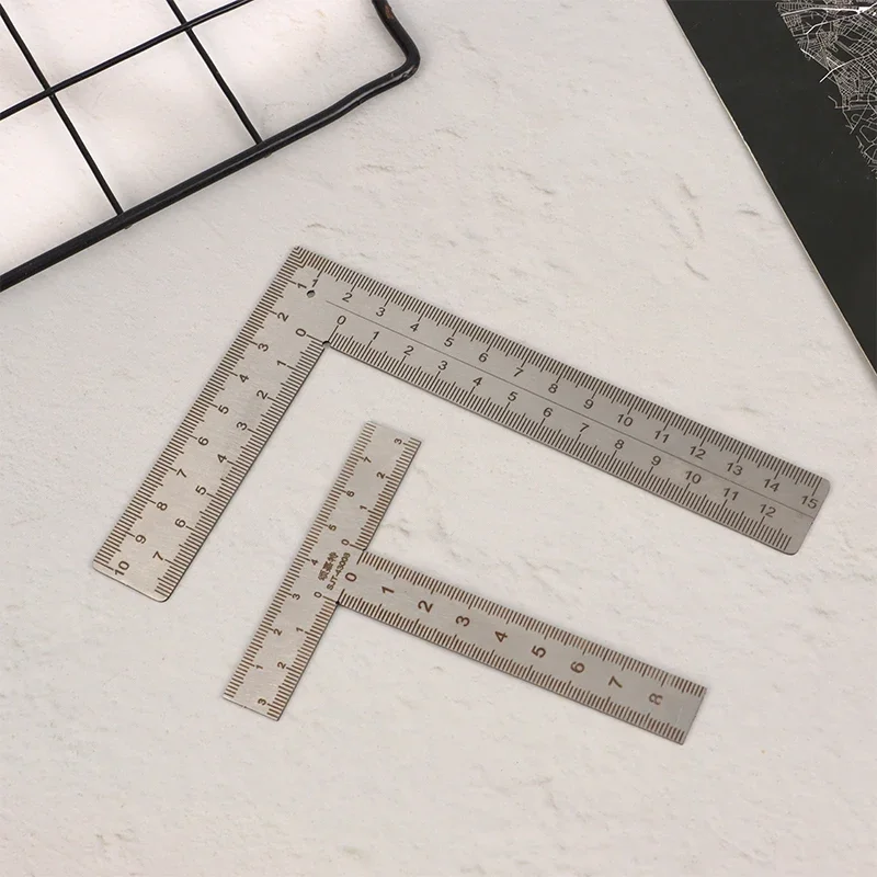 Mini T/L Square Ruler Measuring Layout Tool, Stainless Steel Right Angle Ruler 90 Turning Ruler Precision Building Framing Gaug