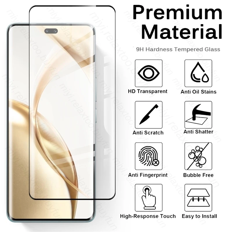 8 In 1 9H Tempered Glass Curved Edge Screen Protector For Honor 200 Pro 5G Case Camera Protect Glass Honor200 Honar Honer 200pro