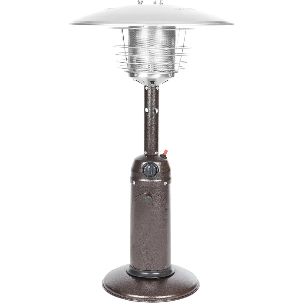 

61322 Portable Patio Heater Outdoor Tabletop Lightweight Propane 10,000 BTU Auto-Shutoff Valve ODS Compliant - Hammer