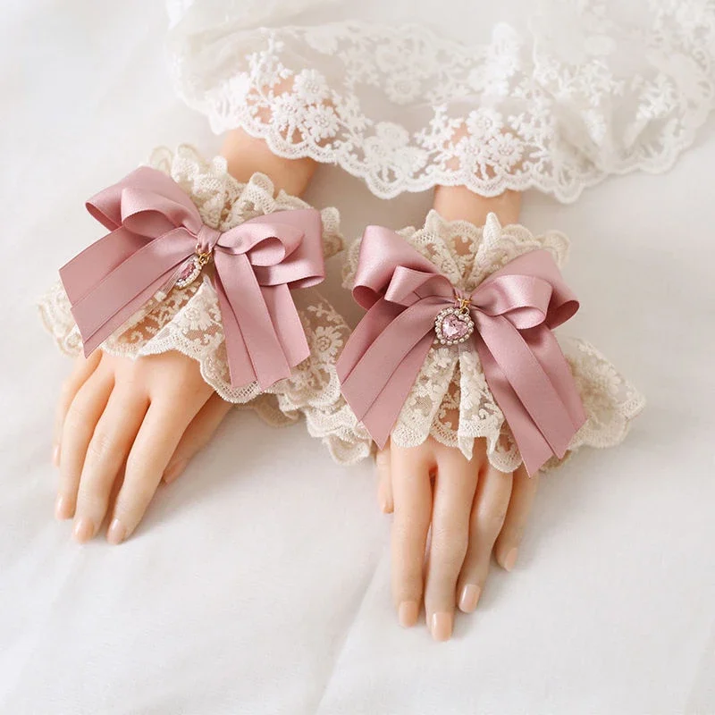 Coalfell Generate Lolita Japanese Elegant Flat Hat Lolita Lace Headband Headwear Flower Wedding Hat Butterfly Knot Hairband