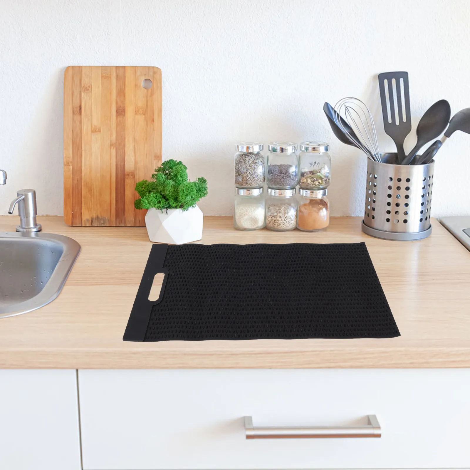 Small PVC Fish Mat Non-Slip Kitchen Fish Board Filleting Scaling Cutting Draining Preparation Mat Fishing Gripper