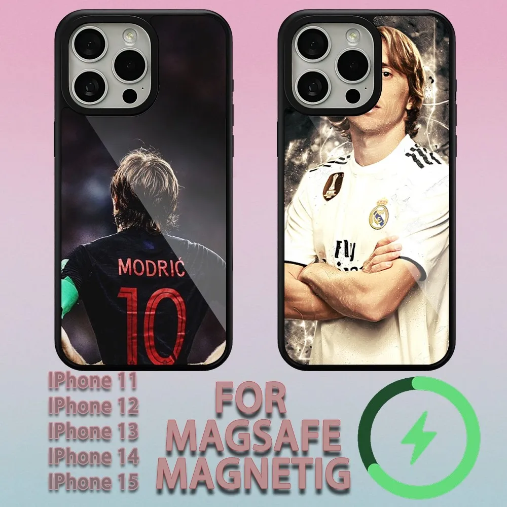 Football star M-Modric   Phone Case For iPhone 11 12 13 14 15 Plus Pro Max Charging  Magsafe Magnetic Wireless Cover