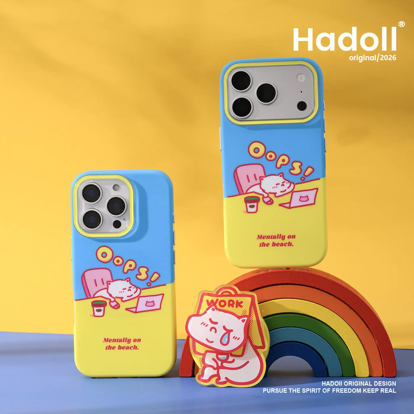 Cartoon Matte Magnetic Kickstand Shockproof Case Double Layer Anti Fingerprint Protective Shell For iPhone 17 Pro Max
