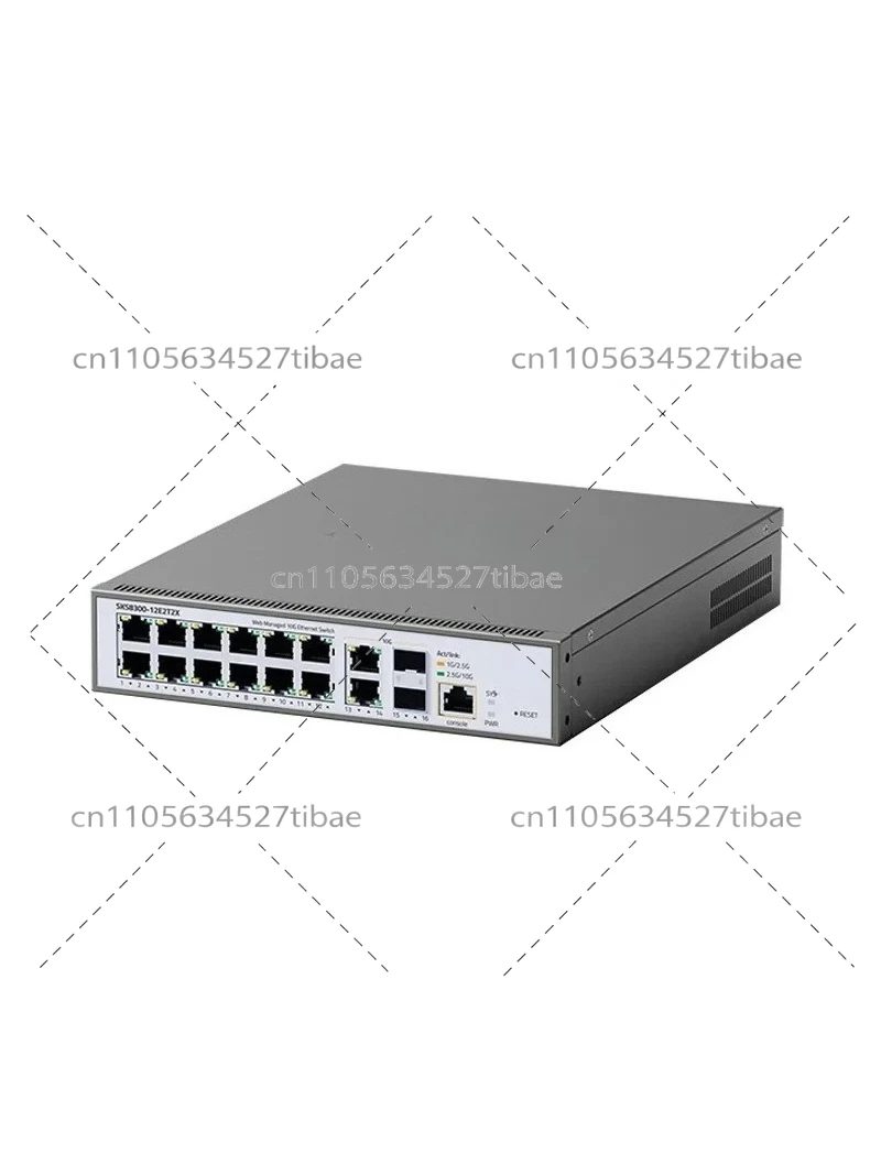 L3 Managed Ethernet Switch 12x2.5G RJ45 2x10G RJ45 2x10G SFP+ Web CLI VLAN DHCP Cooling Case