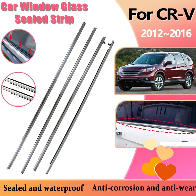 

Car Window Molding For Honda CR V CR-V CRV MK4 2012~2016 Door Weatherstrip Rainproof Weather Glass Sealed Strip Auto Accessories