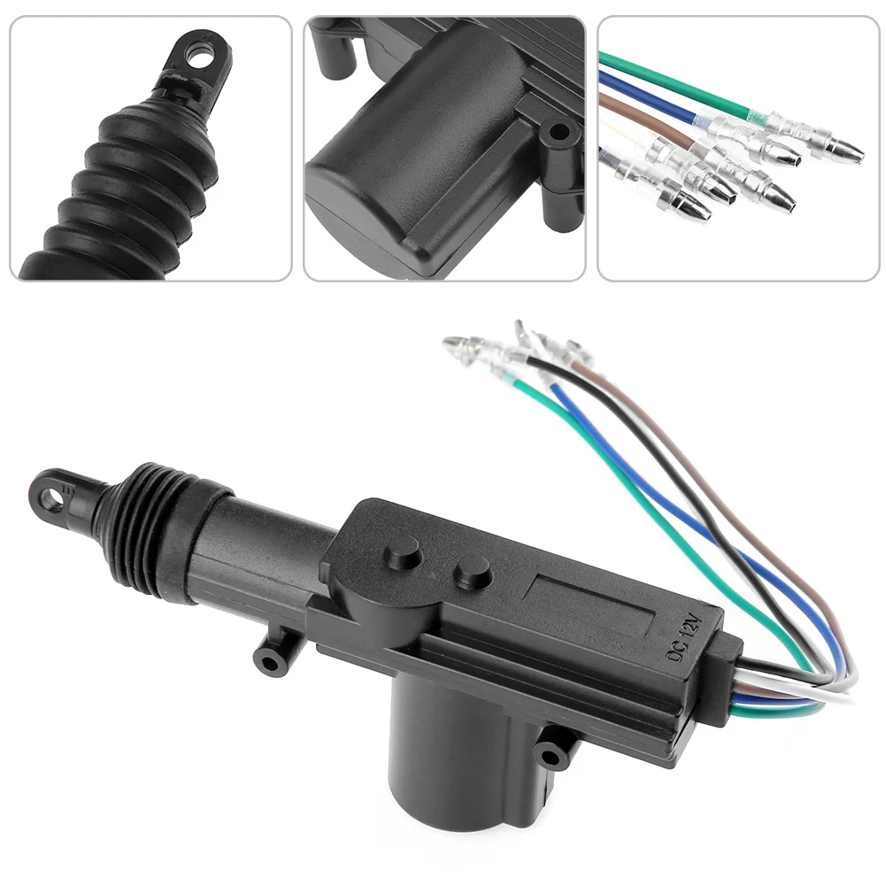Universal Central Door Lock Motor Single Gun Type Solenoid Actuator Door Motor Replacement Pats 2/5-Wire Automotive Accessories
