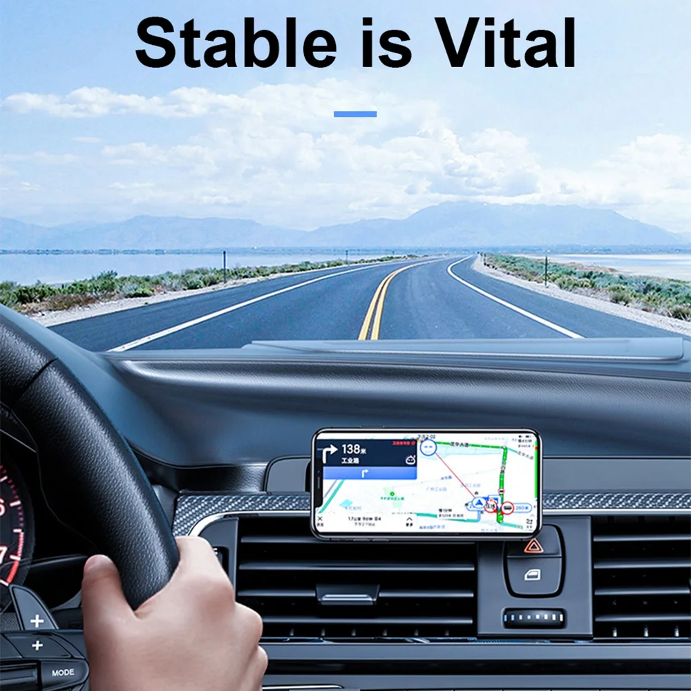 Magnectic Suction Bracket 360° Rotation Mobile Phone Holder 4.0-6.7 inch Car Mount Anti-slip One Hand Stable Phone Holder