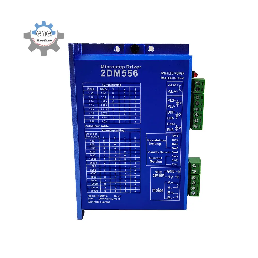 JMC – pilote de moteur pas à pas biphasé 2DM556/2DM556s avec moteur pas à pas NEMA57/86, fréquence 250KHZ, 36V, 5,6a