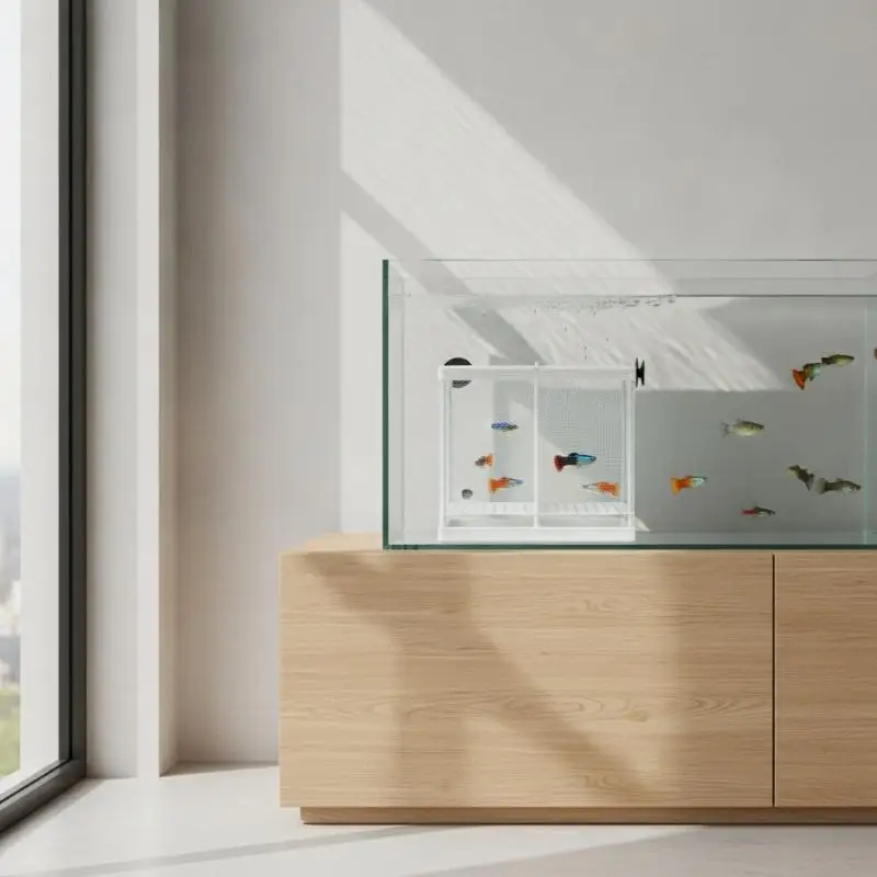 1/2PCS S/L Aquarium Fish Breeding Breeder Box Baby Fish Hatchery Isolation Net Fish Tank Incubator Box Hanging Aquarium