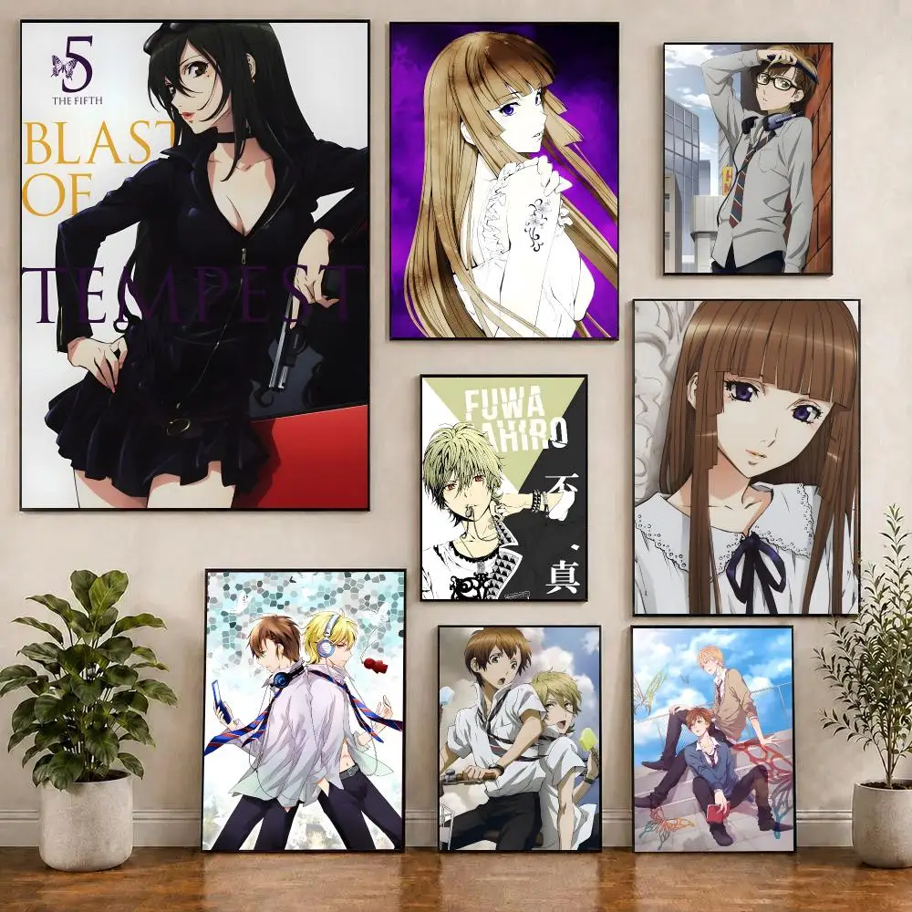 Anime Blast Of Tempest Poster Waterproof Sticky WallArt Print For Bedroom Living Room Hallway Bar Home Decor