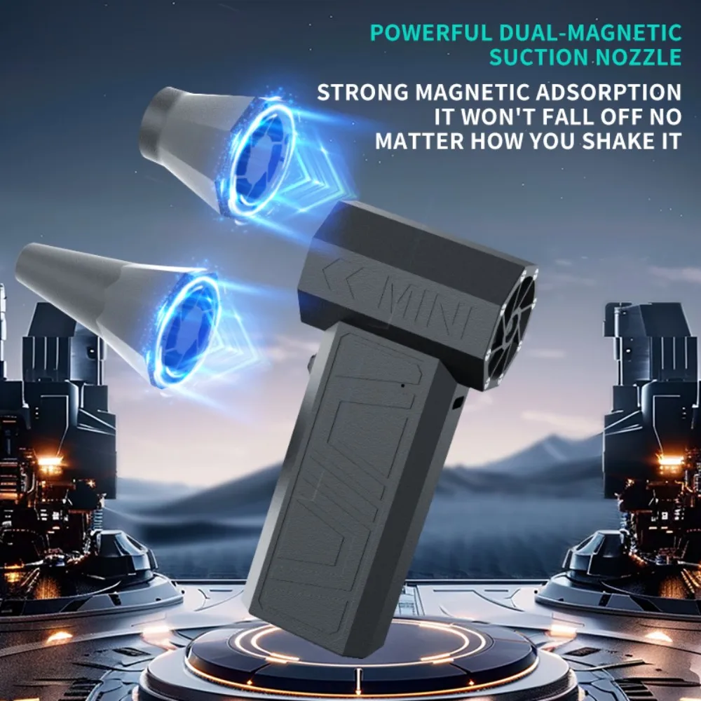 130000RPM Portable Turbo Jet Fan Electric Air Duster Car Cleaning Blower Tool 4 Gears adjustable Type-C Charging Handheld Blower image 3