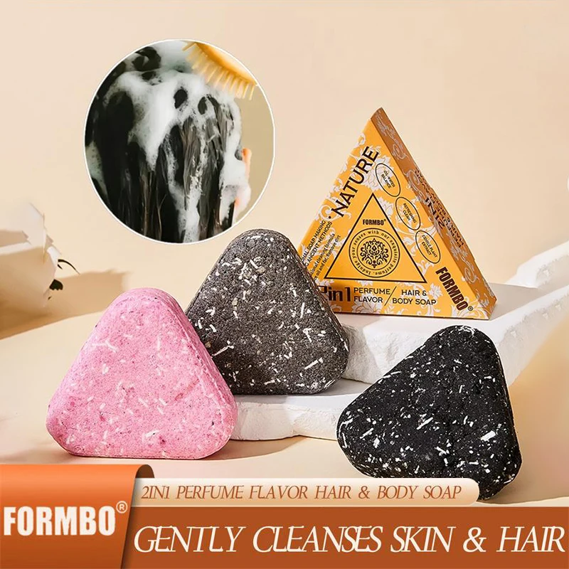 

2in1 Perfume Flavor Hair & Body Soap Plant Extract Gently Cleanses Skin & Hair, Oil-water Balance Multi-functional Shampoo Bar