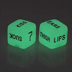 Glow in the Dark Love Dice for Couple Lovers, Funny Love Dice, Aid Sex Party Toy, Adult Games, 2Pcs