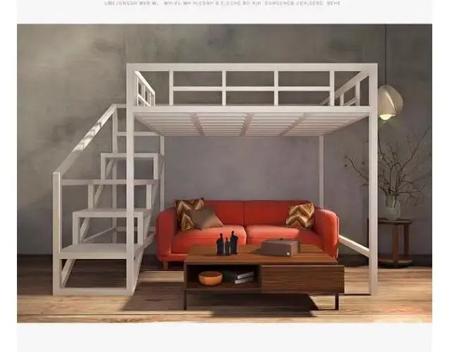 Iron raised bed hanging bed under the table raised bed