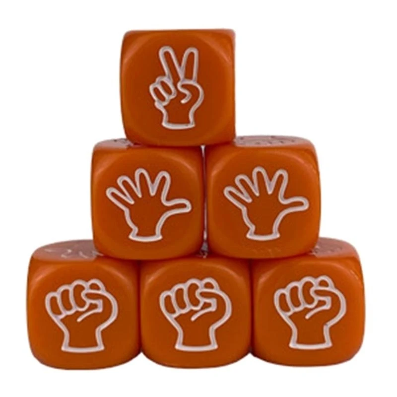 

10 шт. 6 -болевые кубики 20 мм рок -ножницы.