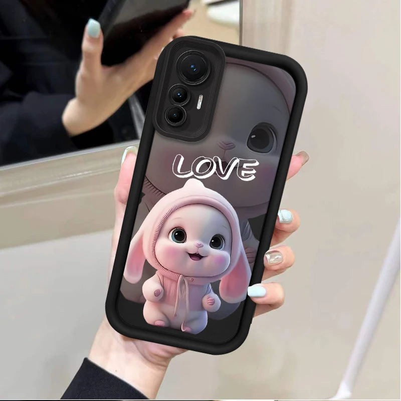 Custodia per telefono coniglio carino e bello per Xiaomi Poco F7 F6 F5 F4 F3 M5s C65 C75 C71 X7 X6 X5 X4 GT X3 NFC M7 M6 Pro 4G 5G Cover