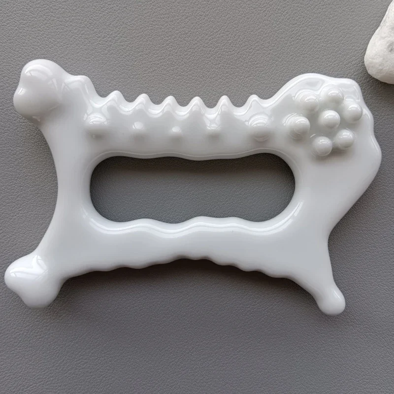 Natürliches Keramik-Gua-Sha-Massagegerät Hautstraffung Gesichts- und Körperpflege Schabewerkzeug und Massage-Tool Keramik-Guasha-Brett – Detail 7