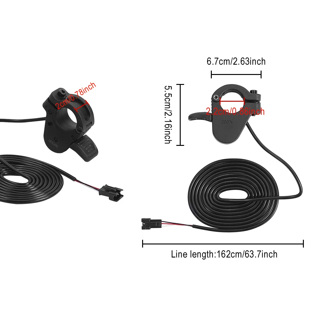 Universal 300X Rechts/Links Hand Gas Elektrische Roller Daumen-drossel für 24V 36V 48V 72V elektrische Fahrrad Beschleuniger Teile – Detail 16