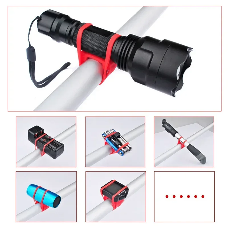 Cycling Light Holder Bicycle Handlebar Silicone Strap Band Phone Fixing Elastic Tie Rope Bicicleta Torch Flashlight Bandages