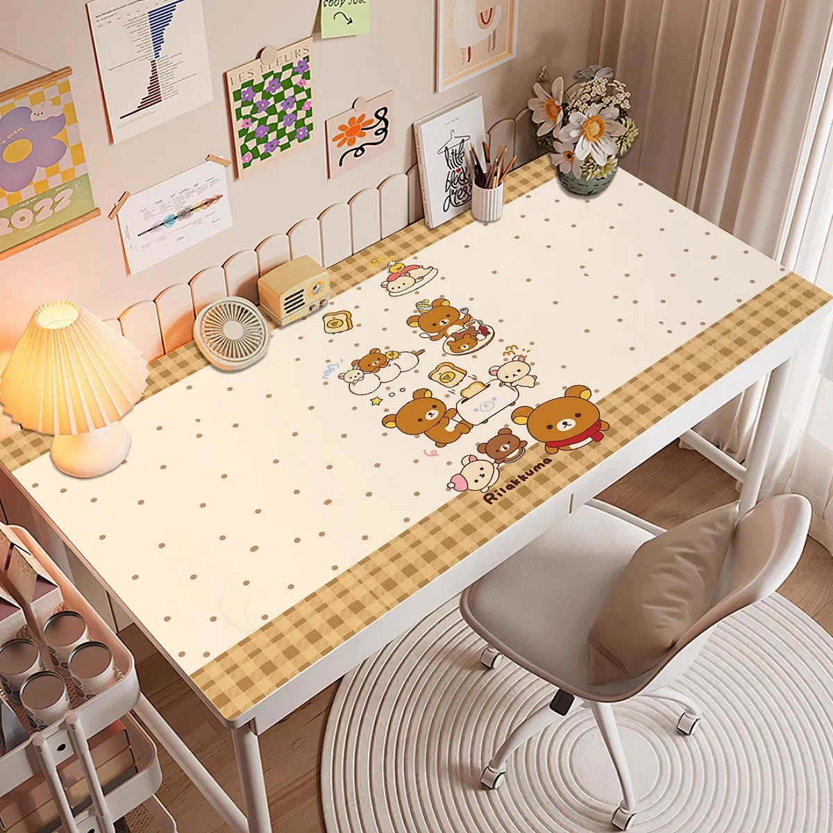 

Kawaii мультфильм милый R-Rilakkuma XXL коврик для мыши из искусственной кожи офисный геймер ПК компьютерная клавиатура аксессуары коврик игровой стол настольный коврик