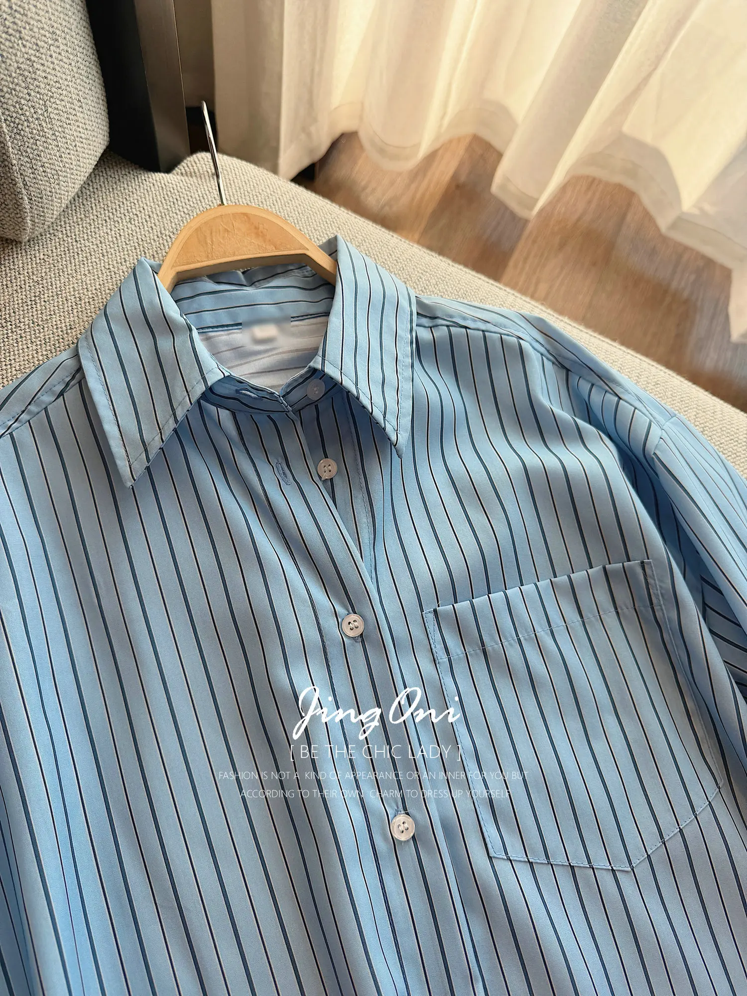 

Striped Shirt Blouse Tops Y2K Woman Clothing 2025 Spring Autumn Stylish Long Sleeve Korean Fashion Style Vintage Elegant Chic