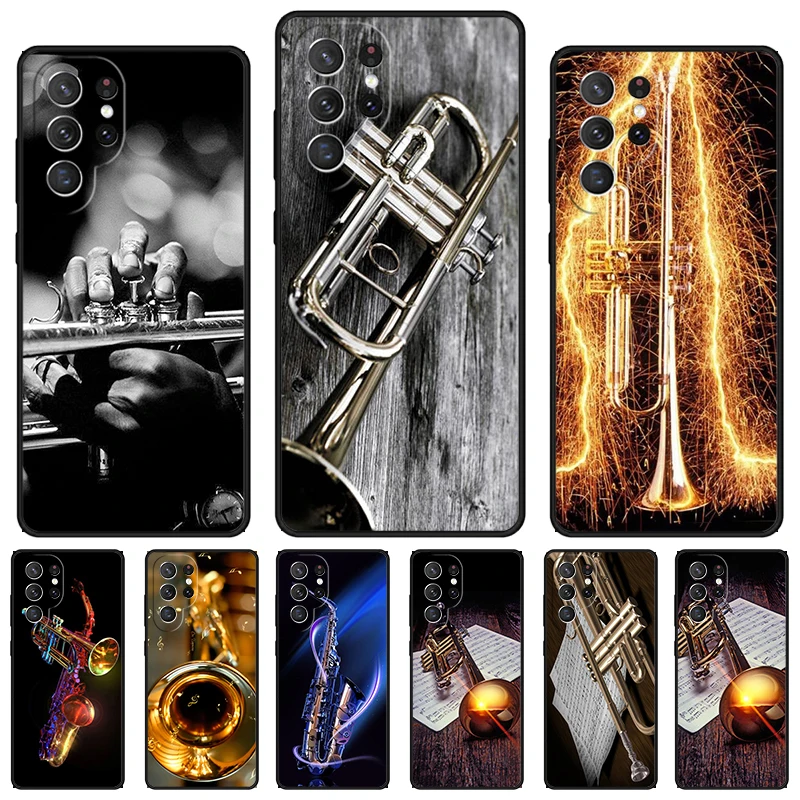 Piccolo Trumpet Brass Instruments phone case For Samsung Galaxy S24 S23 S22 Ultra Note 10 20 Plus S8 S9 S10 S20 S21 FE Cover